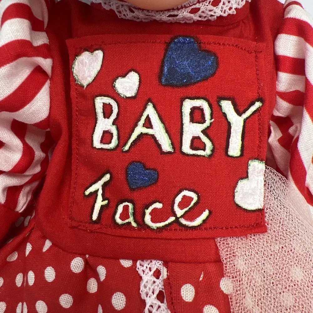 Vintage 1990 Galoob Baby Face So Playful Penny #10 Blue Eyes Red Outfit